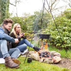 Esschert Design - Driepoot Met Ketting - Haardvuur Accessoires - Staal - Zwart -Keuken Grill Promotie 1200x1200 56