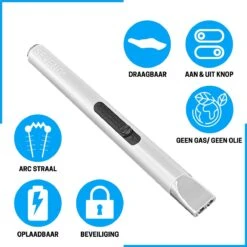 Aansteker Elektrisch - Plasma Aansteker - Aansteker Voor Kaarsen - Oplaadbaar Met USB Kabel - Windproof - SEVEND® -Keuken Grill Promotie 1200x1200 608