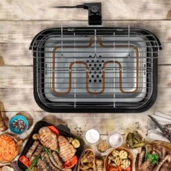 Princess 112252 Hybride Barbecue – Elektrische BBQ - Tafelmodel - 2000W - 44x 29cm - Gebruik Elektrisch Of Met Kolen -Keuken Grill Promotie 1200x1200 7