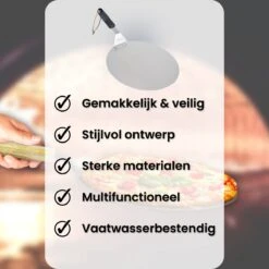 Nowad Pizzaschep RVS Rond - 30,5 Cm - PVC Handvat 10 Nowad Pizzaschep RVS Rond - 30,5 Cm - PVC Handvat -Keuken Grill Promotie 1200x1200 705