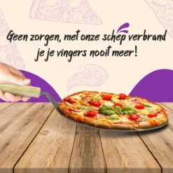 Nowad Pizzaschep RVS Rond Voor BBQ En Oven - 30,5 Cm - Pizzaspatel - Taartschep - Houten Handvat - Ophangbaar - Rond - Vaatwasbestendig - Keukenaccessoires -Keuken Grill Promotie 1200x1200 720