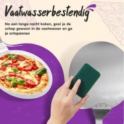 Nowad Pizzaschep RVS Rond Voor BBQ En Oven - 30,5 Cm - Pizzaspatel - Taartschep - Houten Handvat - Ophangbaar - Rond - Vaatwasbestendig - Keukenaccessoires -Keuken Grill Promotie 1200x1200 721