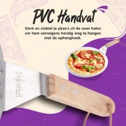 Nowad Pizzaschep RVS Rond Voor BBQ En Oven - 30,5 Cm - Pizzaspatel - Taartschep - Houten Handvat - Ophangbaar - Rond - Vaatwasbestendig - Keukenaccessoires -Keuken Grill Promotie 1200x1200 722