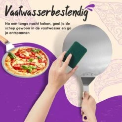 Nowad Pizzaschep RVS Rond Voor BBQ En Oven - 30,5 Cm - Pizzaspatel - Taartschep - Houten Handvat - Ophangbaar - Rond - Vaatwasbestendig - Keukenaccessoires -Keuken Grill Promotie 1200x1200 725