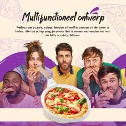 Nowad Pizzaschep RVS Rond Voor BBQ En Oven - 30,5 Cm - Pizzaspatel - Taartschep - Houten Handvat - Ophangbaar - Rond - Vaatwasbestendig - Keukenaccessoires -Keuken Grill Promotie 1200x1200 726