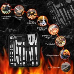 GrillX Barbecue Gereedschap Set - 19-delig - Inclusief Luxe Draagtas - BBQ Accesoires - Gereedschapset 13 GrillX Barbecue Gereedschap Set - 19-delig - Inclusief Luxe Draagtas - BBQ Accesoires - Gereedschapset -Keuken Grill Promotie 1200x1200 744