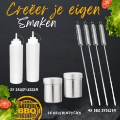 BBQ Gereedschapset - Opbergtas - BBQ Accessoires - BBQ Tang - BBQ Set - BBQ Borstel - BBQ Gereedschap - Roestvrij Staal 12 BBQ Gereedschapset - Opbergtas - BBQ Accessoires - BBQ Tang - BBQ Set - BBQ Borstel - BBQ Gereedschap - Roestvrij Staal -Keuken Grill Promotie 1200x1200 768