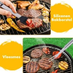 BBQ Accesoires Set Gereedschap Tang Borstel Barbecue Kookgerei - 10 Delig -Keuken Grill Promotie 1200x1200 773