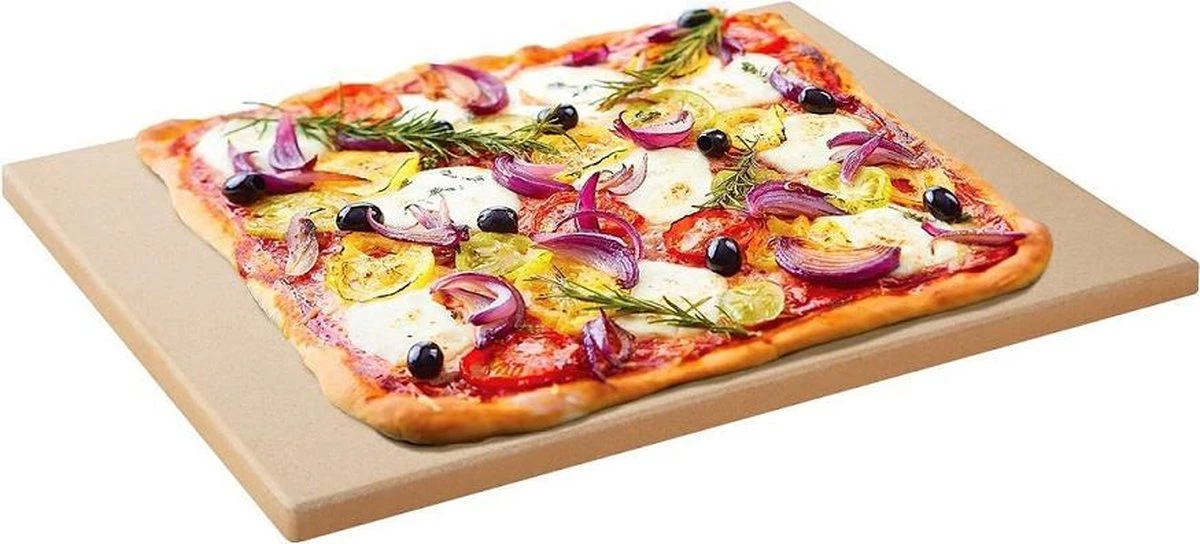Broodbaksteen / Pizzasteen 300x400x11mm BBQ / Oven - BrandNewCake® 2 Broodbaksteen / Pizzasteen 300x400x11mm BBQ / Oven - BrandNewCake® - Afbeelding 2