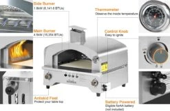 Bighorn Outdoor Edelstaal Gas Pizza Oven - Draagbare Gas Barbecue - Edelstaal -Model SRGG20001 -Keuken Grill Promotie 1200x787 1