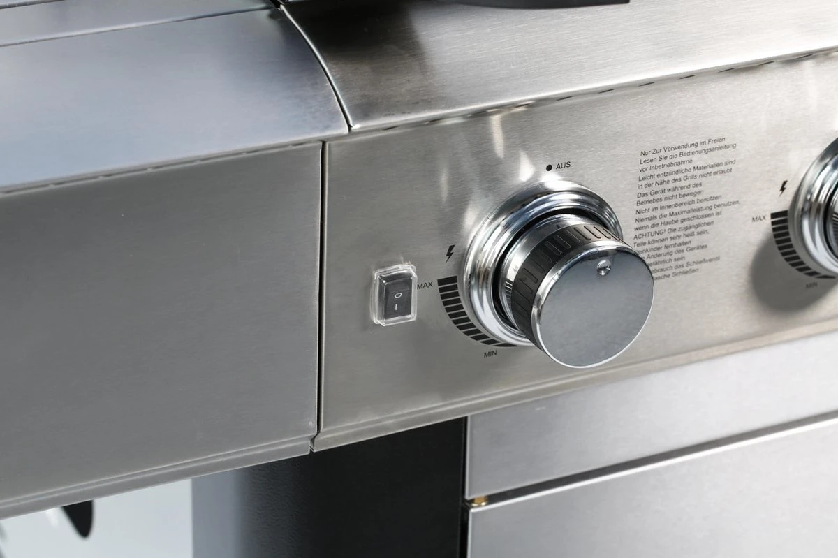 Gasbarbecue En Grill - 5 + 1 Branders + 1 Infrarood Zijbrander - Buitenkeuken - Edelstaal BBQ 7 Gasbarbecue En Grill - 5 + 1 Branders + 1 Infrarood Zijbrander - Buitenkeuken - Edelstaal BBQ - Afbeelding 7