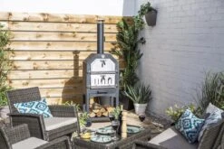 Merkloos MaxxGarden Pizza Oven - Smoker Barbecue Houtskool 45 X 65 X 158cm -Keuken Grill Promotie 1200x800 4