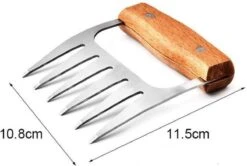 GrillX Luxe Vleesklauwen - Houten Handvat - RVS Meat Claws - Vleesshredder - Pulled Pork, Chicken - BBQ Accesoires -Keuken Grill Promotie 1200x806 1