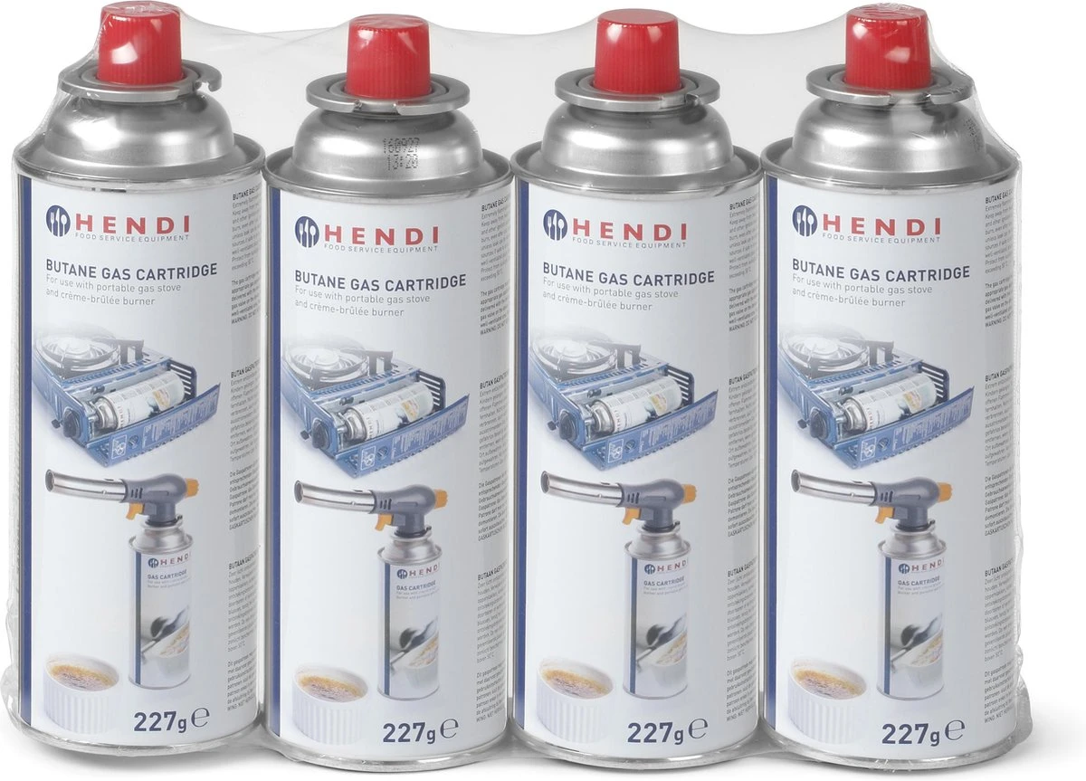 Hendi Gasbussen Butaan Navulling - 227g - Set Van 4 3 Hendi Gasbussen Butaan Navulling - 227g - Set Van 4 - Afbeelding 3