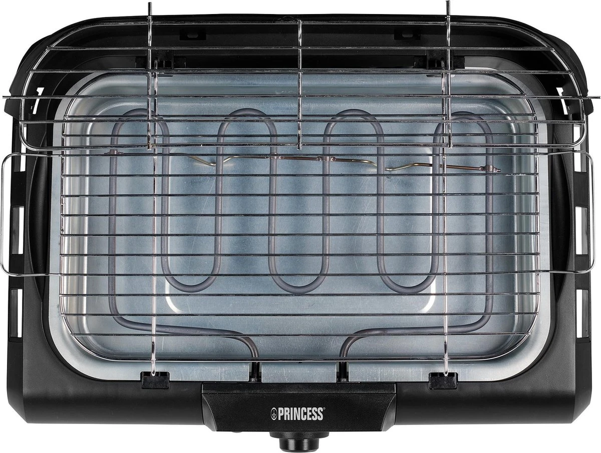 Princess 112250 Elektrische BBQ Met Zijplanken - BBQ - 40x25cm - Met En Zonder Statief Te Gebruiken - Met Zijplankjes - Ook Te Gebruiken Als Tafelgrill - 2200W 2 Princess 112250 Elektrische BBQ Met Zijplanken - BBQ - 40x25cm - Met En Zonder Statief Te Gebruiken - Met Zijplankjes - Ook Te Gebruiken Als Tafelgrill - 2200W - Afbeelding 2