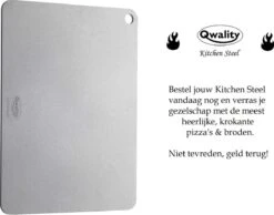 Pizzasteen Van Staal – Pizza Steen - Pizza En Brood Bakken - 40 X 30 X 0,6 Cm - Cadeau Voor Man - Kitchen Steel By Qwality -Keuken Grill Promotie 1200x944 1