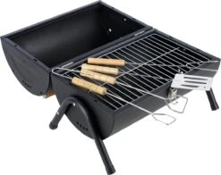 MaxxGarden BBQ - Houtskool Barbecue - Smoker Barbecue - Grilloppervlak (LxB) 38 X 52 Cm - Met Dubbel Grill Vlak - Zwart -Keuken Grill Promotie 1200x954