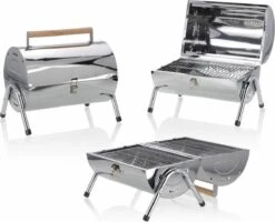 BBQ Collection Houtskoolbarbecue - Cilinder - Chroom -Keuken Grill Promotie 1200x972