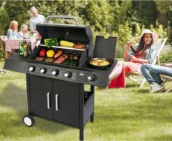 El Fuego San Angelo 4.1 Gasbarbecue - 5 Branders - Zwart -Keuken Grill Promotie 1200x979