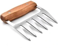 GrillX Luxe Vleesklauwen - Houten Handvat - RVS Meat Claws - Vleesshredder - Pulled Pork, Chicken - BBQ Accesoires -Keuken Grill Promotie 1200x992