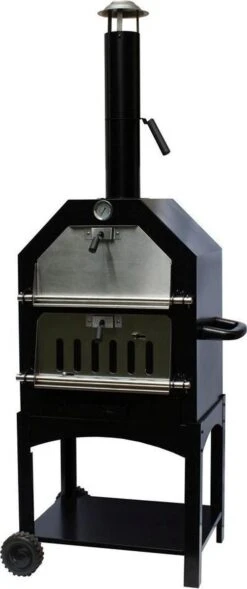 Merkloos MaxxGarden Pizza Oven - Smoker Barbecue Houtskool 45 X 65 X 158cm -Keuken Grill Promotie 503x1200