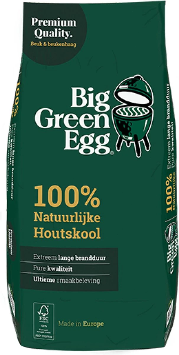 Big Green Egg BigGreenEgg Houtskool Europa 9kg - 1 Zak 1 Big Green Egg BigGreenEgg Houtskool Europa 9kg - 1 Zak