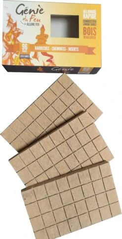 Genie Du Feu Aanmaakblokjes Bruin - 1344 Stuks - Voordeel Verpakking -Keuken Grill Promotie 614x1200
