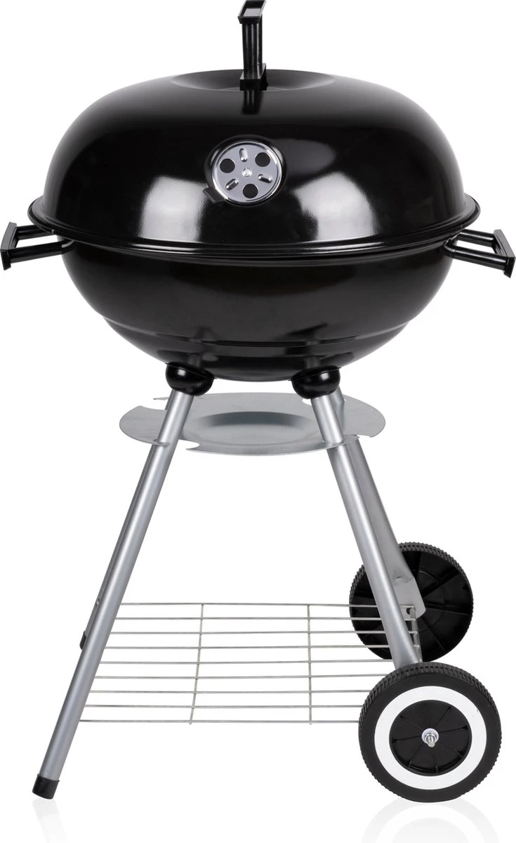 BBQ Collection Houtskoolbarbecue - Kogelbarbecue 45 X 60 Centimeter - Ronde Barbecue - Barbecue Op Wielen - Zwart - Metaal 1 BBQ Collection Houtskoolbarbecue - Kogelbarbecue 45 X 60 Centimeter - Ronde Barbecue - Barbecue Op Wielen - Zwart - Metaal