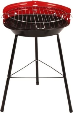 Houtskoolbarbecue Ø33 Cm | Verstelbare Grill BBQ | Halfopen | Zwart / Rood -Keuken Grill Promotie 778x1200