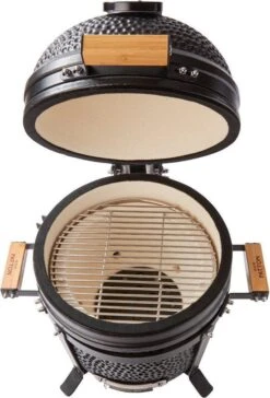 Patton Kamado 15" - Tafel Model - Keramische Barbecue - Premium Black - Medium - Compleet - Mat Zwart -Keuken Grill Promotie 814x1200