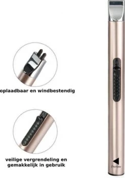 Oplaadbare Lange Elektrische Aansteker - Duurzame Plasma Aansteker - Inclusief Cadeauverpakking - BBQ - Kaarsen - Rose -Keuken Grill Promotie 842x1200