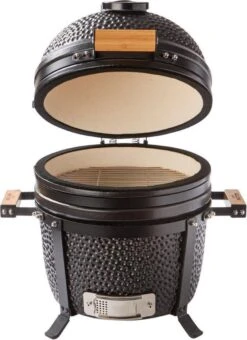 Patton Kamado 15" - Tafel Model - Keramische Barbecue - Premium Black - Medium - Compleet - Mat Zwart -Keuken Grill Promotie 873x1200