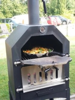 Merkloos MaxxGarden Pizza Oven - Smoker Barbecue Houtskool 45 X 65 X 158cm -Keuken Grill Promotie 900x1200 7