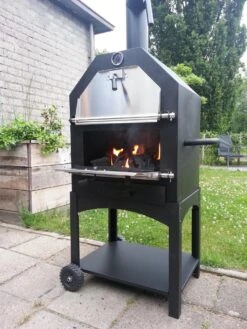 Merkloos MaxxGarden Pizza Oven - Smoker Barbecue Houtskool 45 X 65 X 158cm -Keuken Grill Promotie 900x1200 8