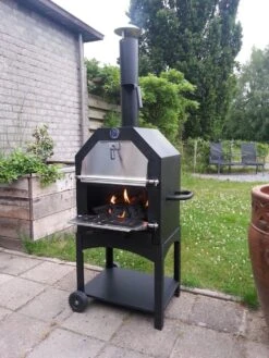 Merkloos MaxxGarden Pizza Oven - Smoker Barbecue Houtskool 45 X 65 X 158cm -Keuken Grill Promotie 900x1200 9
