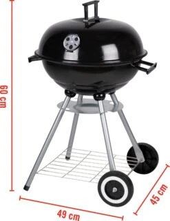BBQ Collection Houtskoolbarbecue - Kogelbarbecue 45 X 60 Centimeter - Ronde Barbecue - Barbecue Op Wielen - Zwart - Metaal 24 BBQ Collection Houtskoolbarbecue - Kogelbarbecue 45 X 60 Centimeter - Ronde Barbecue - Barbecue Op Wielen - Zwart - Metaal -Keuken Grill Promotie 925x1200