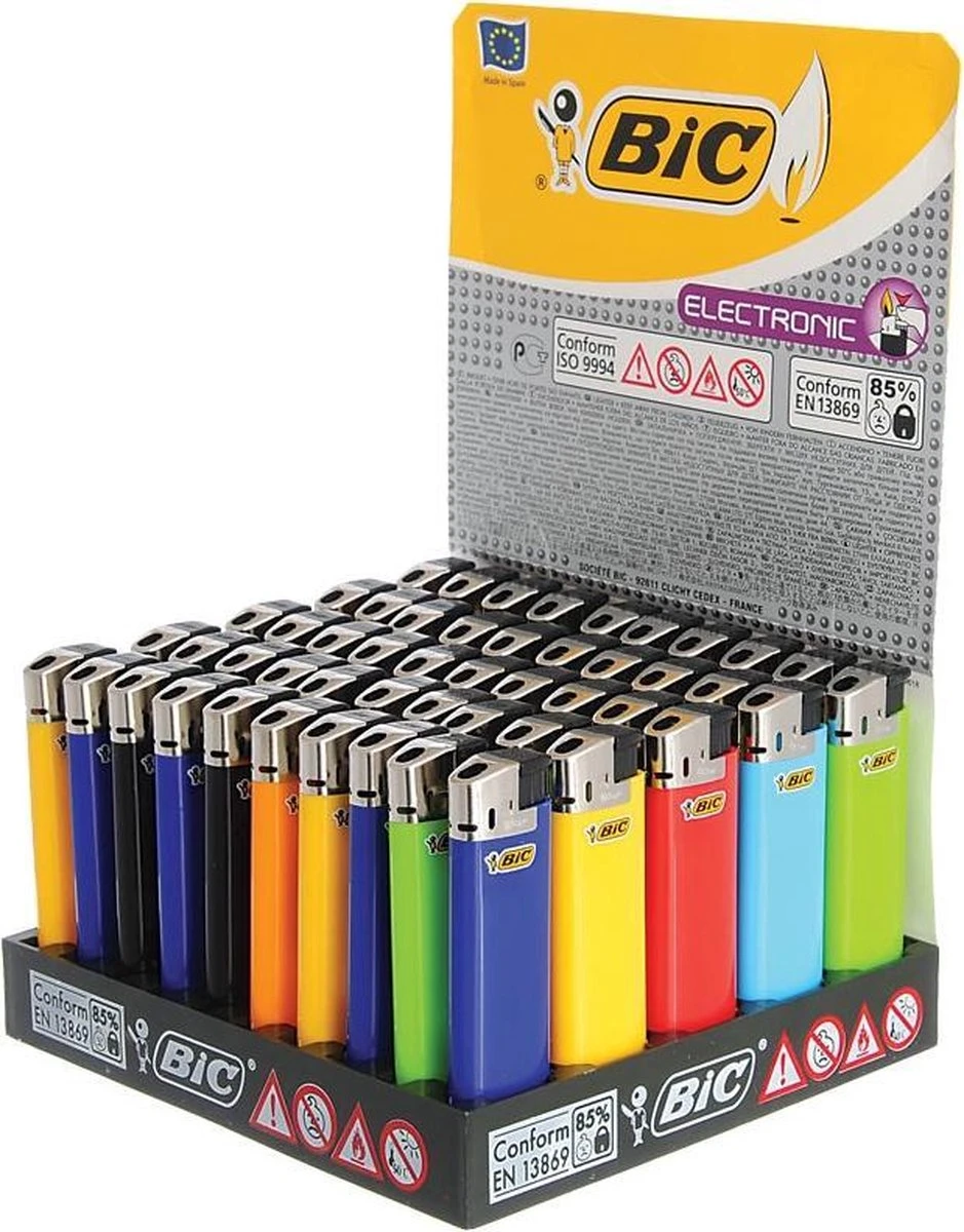 BIC Maxi Elektronische Aanstekers Display (50 Stuks) 1 BIC Maxi Elektronische Aanstekers Display (50 Stuks)