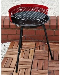 Houtskoolbarbecue Ø33 Cm | Verstelbare Grill BBQ | Halfopen | Zwart / Rood -Keuken Grill Promotie 957x1200